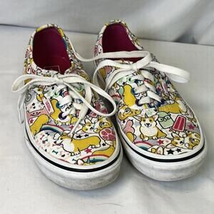 Vans Low Top Unicorn Corgi Rainbow Sneaker Shoes Size 5 Juniors